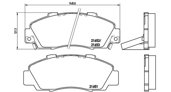 MAGNETI MARELLI Bremseklodser 363700428026 for ISUZU HONDA NISSAN ROVER ACURA