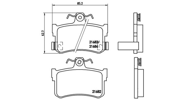 MAGNETI MARELLI Bremseklodser 363700428027 for ROVER