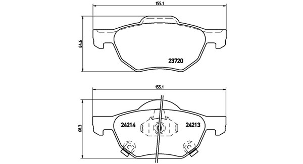 MAGNETI MARELLI Bremseklodser 363700428036 for HONDA