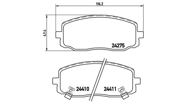 MAGNETI MARELLI Bremseklodser 363700430032 for KIA HYUNDAI NAZA