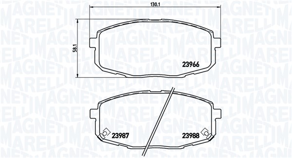 MAGNETI MARELLI Bremseklodser 363700430034 for TOYOTA HYUNDAI KIA CHANGAN CHANA JAC HYUNDAI (BEIJING) KIA (DYK)