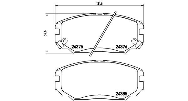 MAGNETI MARELLI Bremseklodser 363700430038 for HYUNDAI KIA