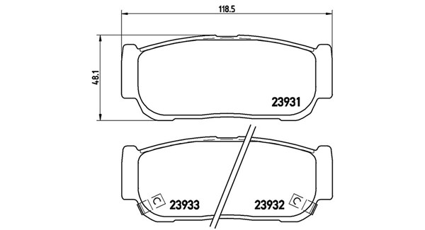 MAGNETI MARELLI Bremseklodser 363700430057 for SSANGYONG HYUNDAI KIA