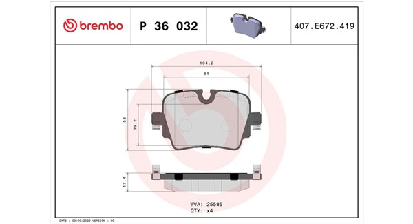 MAGNETI MARELLI Bremseklodser 363700436032 for JAGUAR