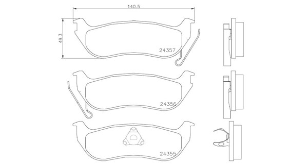 MAGNETI MARELLI Bremseklodser 363700437009 for JEEP CHRYSLER
