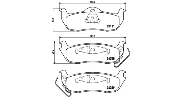 MAGNETI MARELLI Bremseklodser 363700437011 for JEEP CHRYSLER