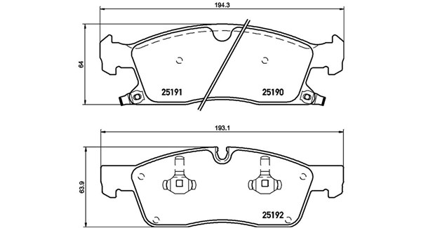 MAGNETI MARELLI Bremseklodser 363700437015 for CHRYSLER JEEP