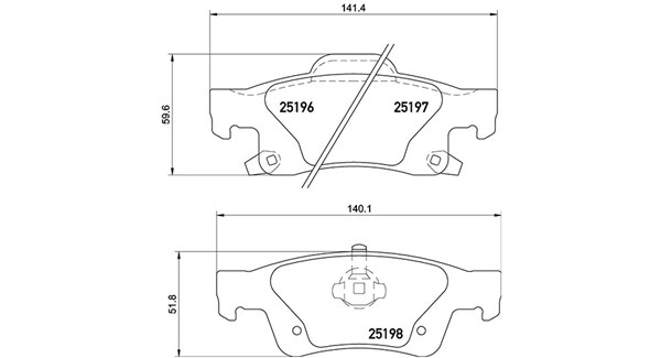 MAGNETI MARELLI Bremseklodser 363700437016 for DODGE JEEP