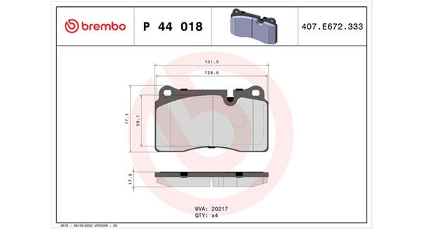 MAGNETI MARELLI Bremseklodser 363700444018 for LAND ROVER