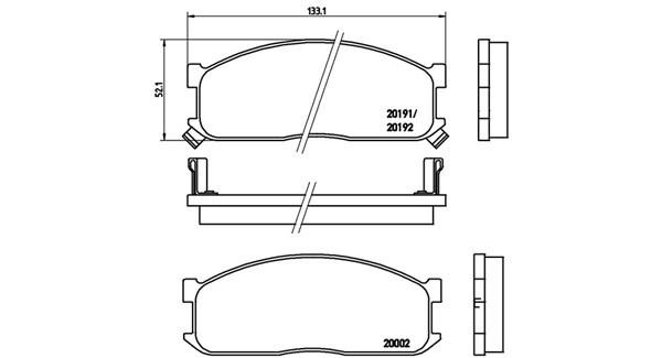 MAGNETI MARELLI Bremseklodser 363700449010 for FORD MITSUBISHI MAZDA NISSAN KIA