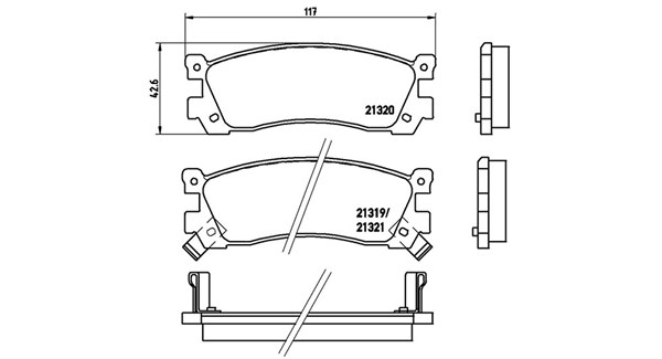 MAGNETI MARELLI Bremseklodser 363700449025 for MAZDA MITSUBISHI NISSAN