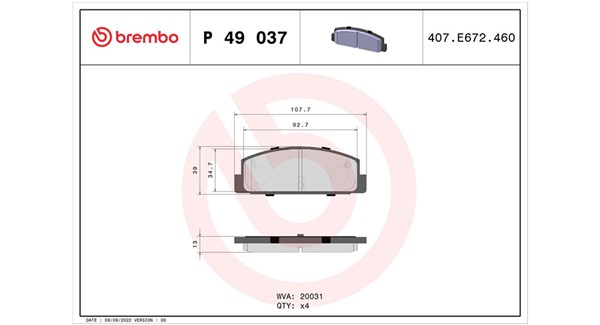 MAGNETI MARELLI Bremseklodser 363700449037 for MITSUBISHI MAZDA NISSAN HAIMA (FAW) BESTURN (FAW)