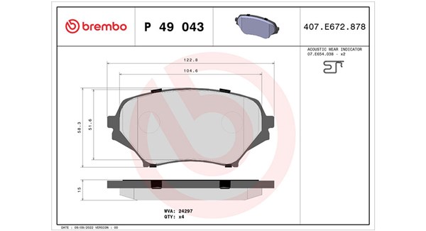 MAGNETI MARELLI Bremseklodser 363700449043 for MAZDA MITSUBISHI