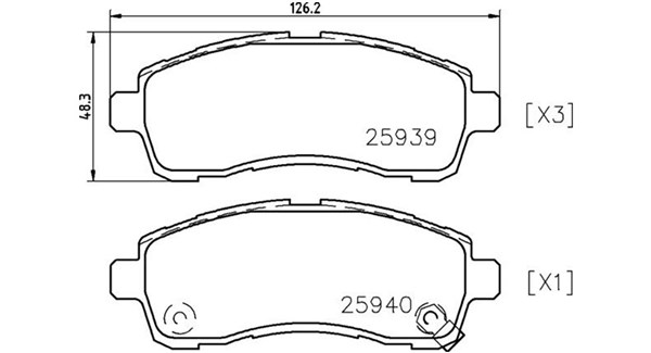 MAGNETI MARELLI Bremseklodser 363700449057 for MAZDA
