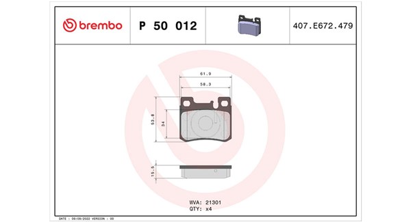 MAGNETI MARELLI Bremseklodser 363700450012 for MERCEDES-BENZ