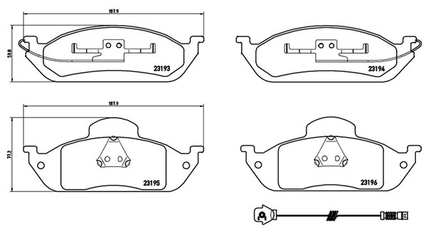 MAGNETI MARELLI Bremseklodser 363700450039 for MERCEDES-BENZ
