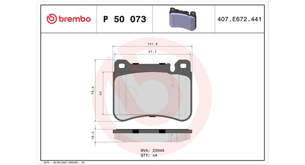 MAGNETI MARELLI Bremseklodser 363700450073 for MERCEDES-BENZ