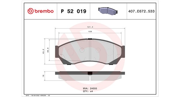 MAGNETI MARELLI Bremseklodser 363700452019 for TATA