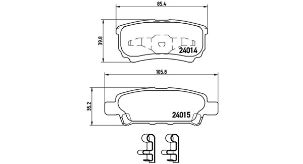 MAGNETI MARELLI Bremseklodser 363700454034 for CHRYSLER DODGE MITSUBISHI JEEP MITSUBISHI (SOUEAST)