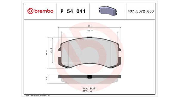 MAGNETI MARELLI Bremseklodser 363700454041 for MITSUBISHI