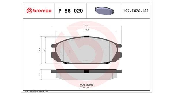 MAGNETI MARELLI Bremseklodser 363700456020 for NISSAN