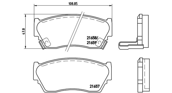 MAGNETI MARELLI Bremseklodser 363700456027 for MAZDA NISSAN