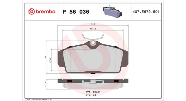 MAGNETI MARELLI Bremseklodser 363700456036 for NISSAN