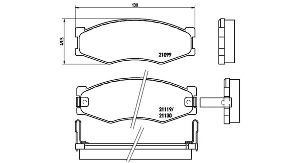 MAGNETI MARELLI Bremseklodser 363700456056 for ISUZU NISSAN INFINITI