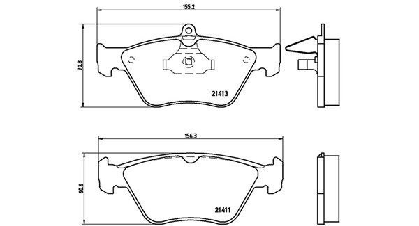 MAGNETI MARELLI Bremseklodser 363700459019 for OPEL SAAB
