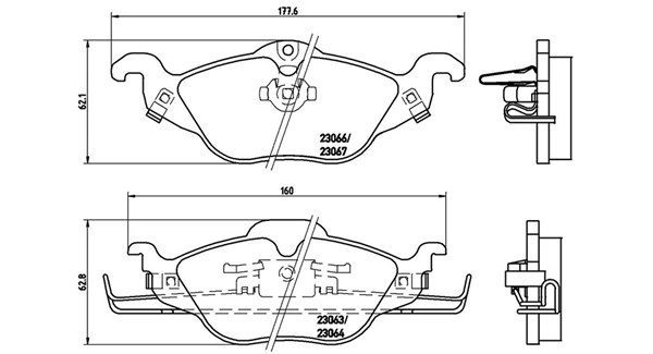 MAGNETI MARELLI Bremseklodser 363700459030 for OPEL