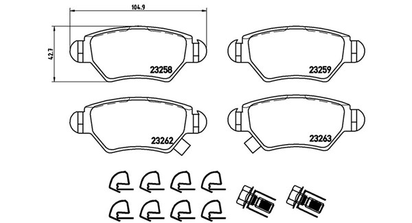 MAGNETI MARELLI Bremseklodser 363700459031 for OPEL GENERAL MOTORS VAUXHALL CHEVROLET