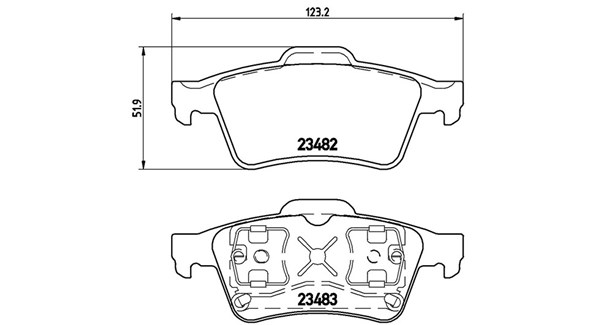 MAGNETI MARELLI Bremseklodser 363700459044 for SAAB BAIC NISSAN RENAULT