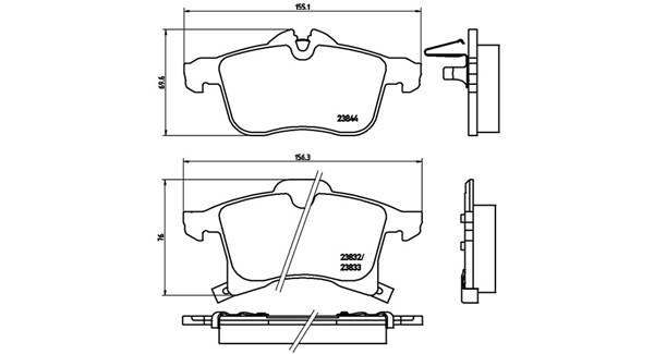 MAGNETI MARELLI Bremseklodser 363700559045 for OPEL VAUXHALL GENERAL MOTORS SATURN CHEVROLET AC