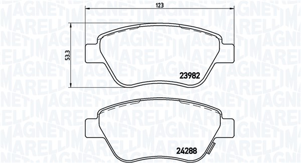 MAGNETI MARELLI Bremseklodser 363700459051 for VAUXHALL OPEL GENERAL MOTORS