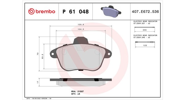 MAGNETI MARELLI Bremseklodser 363700461048 for PEUGEOT CITROËN