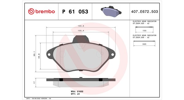 MAGNETI MARELLI Bremseklodser 363700461053 for CITROËN PEUGEOT
