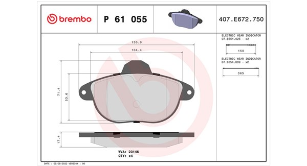 MAGNETI MARELLI Bremseklodser 363700461055 for CITROËN