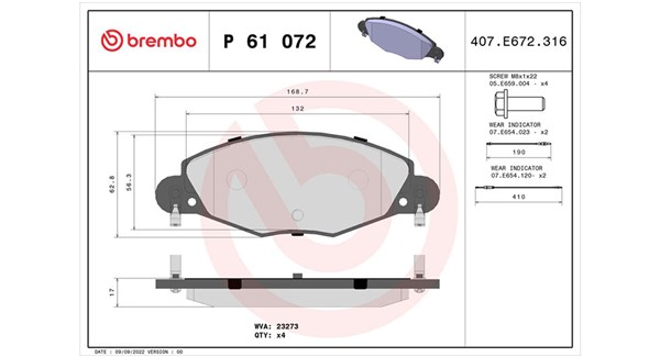 MAGNETI MARELLI Bremseklodser 363700461072 for CITROËN