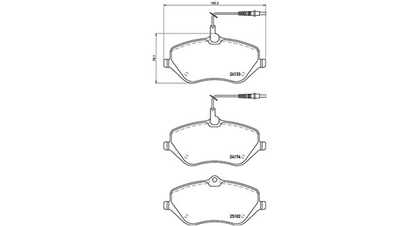 MAGNETI MARELLI Bremseklodser 363700461119 for PEUGEOT