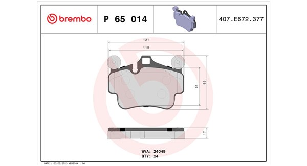 MAGNETI MARELLI Bremseklodser 363700465014 for PORSCHE