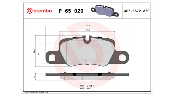 MAGNETI MARELLI Bremseklodser 363700465020 for PORSCHE