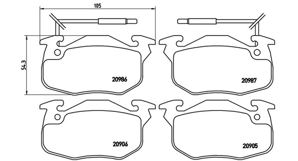 MAGNETI MARELLI Bremseklodser 363700468010 for PEUGEOT CITROËN RENAULT