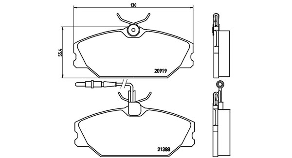 MAGNETI MARELLI Bremseklodser 363700468014 for DAEWOO RENAULT