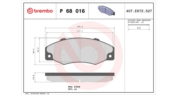 MAGNETI MARELLI Bremseklodser 363700468016 for RENAULT