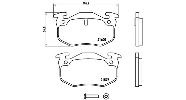 MAGNETI MARELLI Bremseklodser 363700468018 for RENAULT