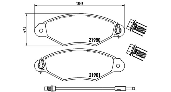 MAGNETI MARELLI Bremseklodser 363700468042 for RENAULT