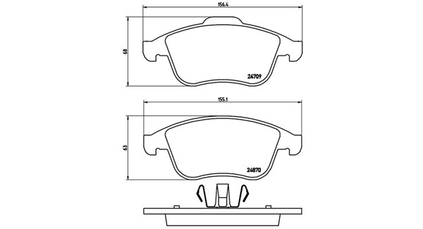 MAGNETI MARELLI Bremseklodser 363700468045 for RENAULT