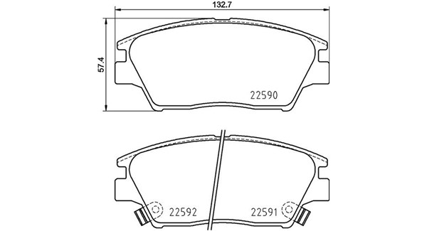 MAGNETI MARELLI Bremseklodser 363700477001 for SSANGYONG