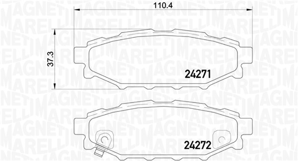 MAGNETI MARELLI Bremseklodser 363700478020 for SUBARU TOYOTA