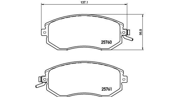 MAGNETI MARELLI Bremseklodser 363700478021 for SUBARU TOYOTA